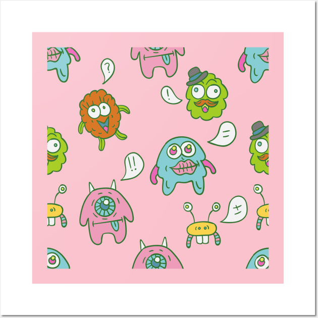 Funny Monsters Wall Art by hippyhappy